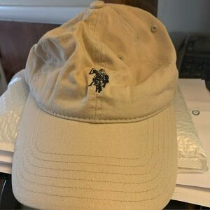 U.S Polo Asnn Beige Cap with Black Logo
